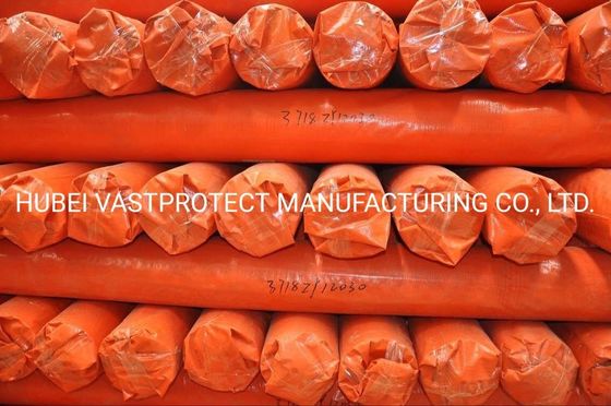 Patrón sencillo de 3,65m de ancho impermeable naranja PE Tarpaulin Roll con núcleo de papel