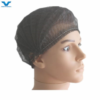 Doble elástico de tejido no tejido de tiras de clips de PP Bouffant Caps para cubrir el cabello de la cabeza