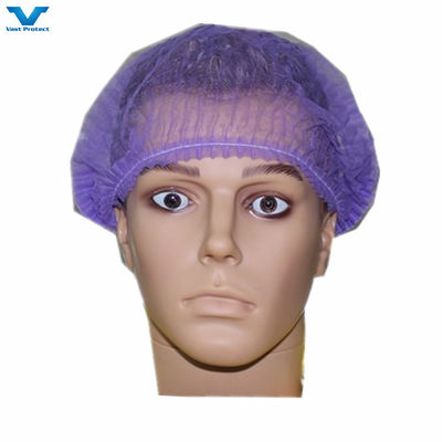 18&quot; 21&quot; No tejido de PP Single Double Elastic Clip Strip Bouffant Hairnet Mob Cap Selección de color Blanco