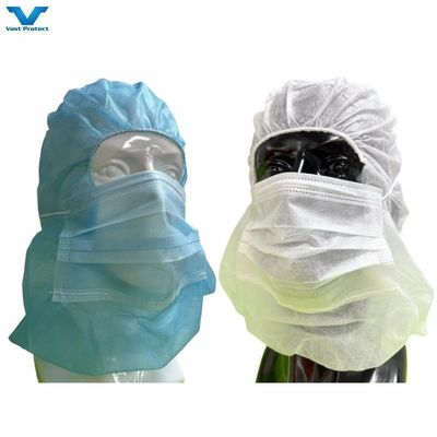 Balaclava Capuchón Capuchón Ninja Astro Space Cap 20GSM PP no tejido Protector desechable con máscara facial