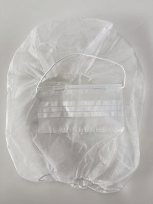 Adultos Polipropileno PP desechable con capucha de protección para la cabeza con máscara facial
