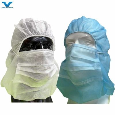 Taller de la industria de procesamiento de alimentos Ninja Balaclava con capucha con máscara de 2 capas