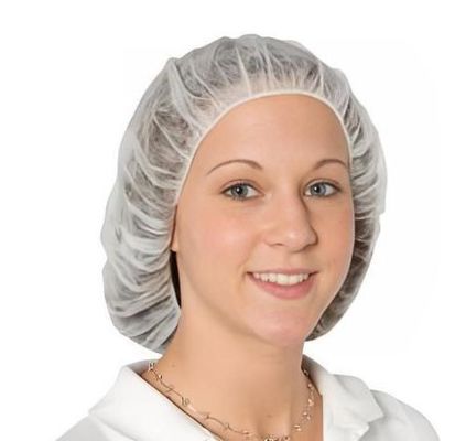 No tejido PP Disposable Round Bouffant Cap 21 primer / 24 primer Pulgada Diámetro 53/60cm 10/12GSM 100/Bx 1000pack