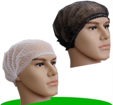 19&quot; No tejido de PP Clip Strip Bouffant Red de cabello con tapa de la multitud con elástico único 100PCS/bolsa