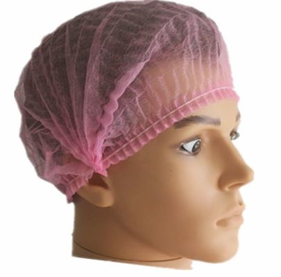 Muestra gratuita de una sola vez de red de pelo Bouffant Clip Band Mob Cap para protección a prueba de polvo