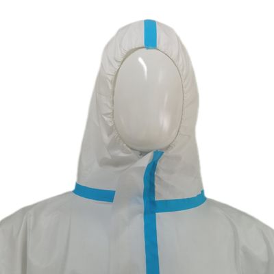 175*140cm Ropa de seguridad blanca no tejida para el tipo CE5 6 Revestimiento de protección desechable
