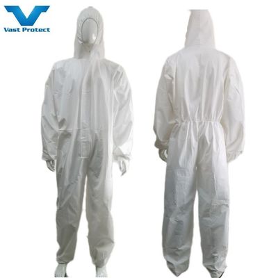 Revestimiento de ropa interior de polipropileno blanco, impermeable y transpirable, con muñeca elástica y sin cubierta de calzado