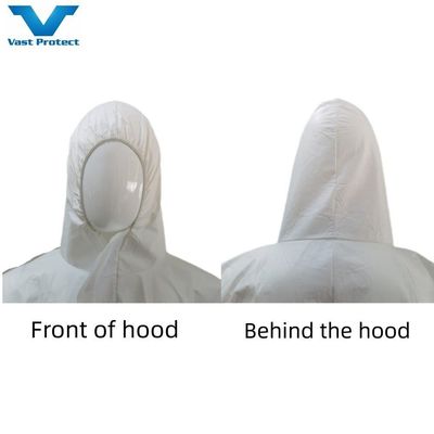 Revestimiento de ropa interior de polipropileno blanco, impermeable y transpirable, con muñeca elástica y sin cubierta de calzado