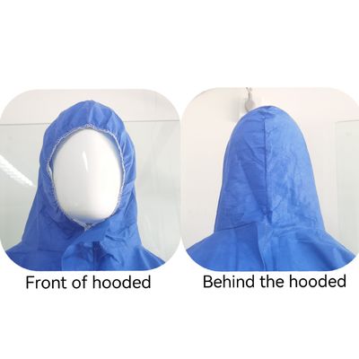 Kit de PPE desechable de materiales peligrosos de esterilización con maillot de protección SMS impermeable y costuras grabadas