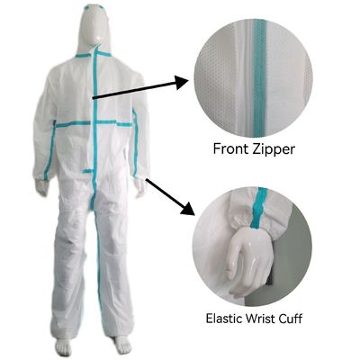 175*140cm aislamiento protector desechable SMS con costura de cinta adhesiva