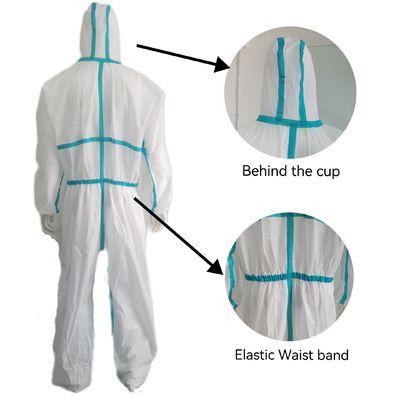 175*140cm aislamiento protector desechable SMS con costura de cinta adhesiva