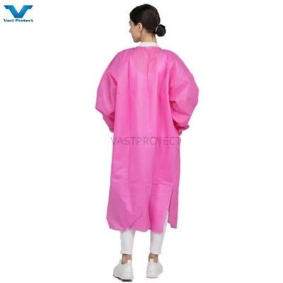 Tamaño 5XL Trabajo de protección Use uniforme SMS no tejido abrigo de laboratorio con muñecas y bolsillos abiertos