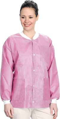 Chaquetas de laboratorio desechables de longitud de cadera Reutilizables chaqueta de lavado de laboratorio chaqueta unisex con prueba de polvo V601