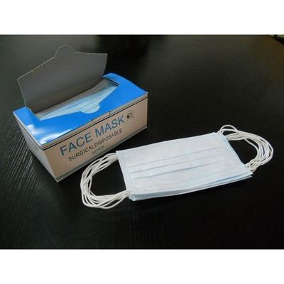 Máscara facial desechable de tipo I II Iir Protectora con lazo de oreja blanco negro PP de 3 capas