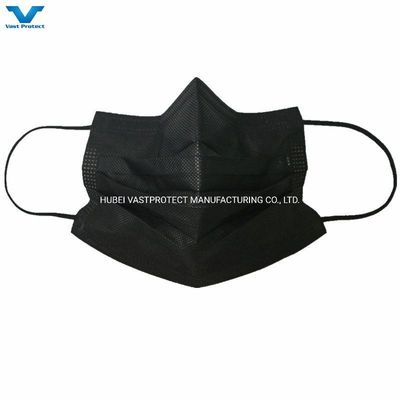 Bfe 90 95 99 Protector de la auricular PP de 3 capas Mascarilla desechable negra y blanca
