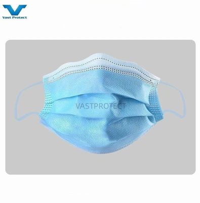 Máscara de polvo desechable azul con certificado ISO13485 Earloop Typeiir 3ply Máscara facial