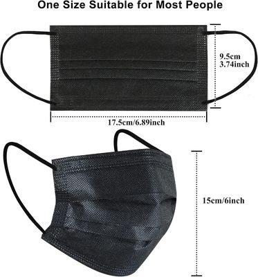 Máscara facial desechable de color personalizada 3 Ply Suministros médicos con bucle de oreja elástico