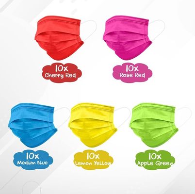 Máscara facial desechable de 3 capas con lazo en las orejas para niños adolescentes 14.5*9.5 Cm