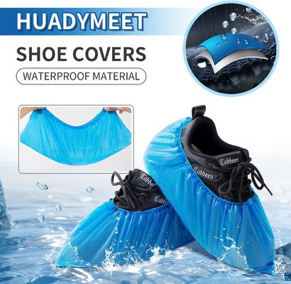 Capa de zapato desechable de plástico CPE resistente al deslizamiento resistente al agua para el hospital