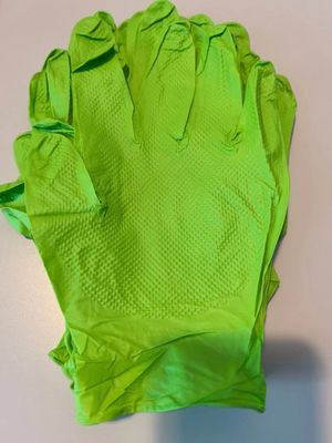 Guantes de examen de nitrilo de 240 mm de longitud para el procesamiento de alimentos en la cocina Blanco Negro Azul en polvo