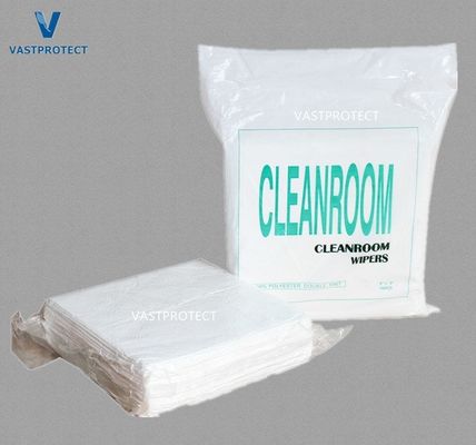 Lint-Free Laser Cold Cut Cleanroom Wiper hecho de 100% de poliéster y resistente al agua 120GSM