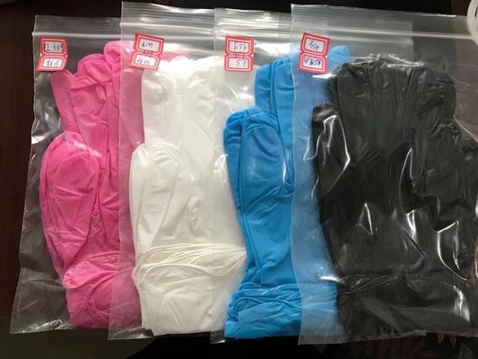 Guantes de examen de nitrilo negro desechables Tamaños S M L XL 9 pulgadas Aql 1.5 para jardinería