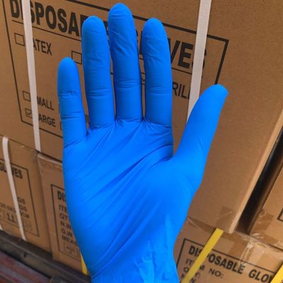 Examen médico desechable Guantes de nitrilo azules Bolso certificado ISO de 10 cajas 100 guantes