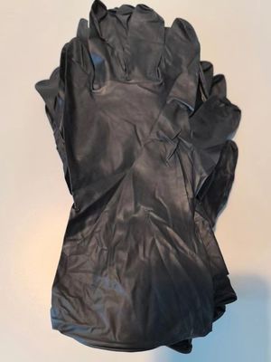 9 Guantes de examen de nitrilo de longitud máxima S M L XL para limpieza y seguridad industrial