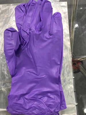 Guantes de examen desechables sin polvo no estériles mezclados con nitrilo-vinilo de 240 mm de longitud