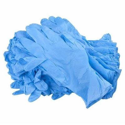 Guantes de examen de nitrilo sin polvo con impresión de logotipo y certificación de la FDA