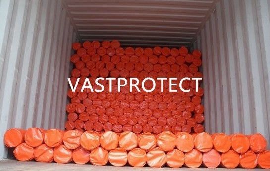 Rollo de lonas PE naranja de 3,65 m de ancho doble impermeabilización personalizada para su proyecto