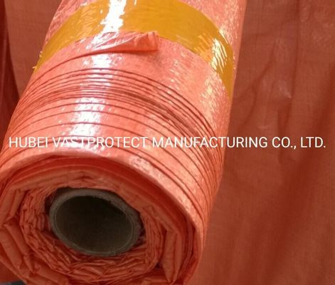 Rollo de lonas PE naranja de 3,65 m de ancho doble impermeabilización personalizada para su proyecto