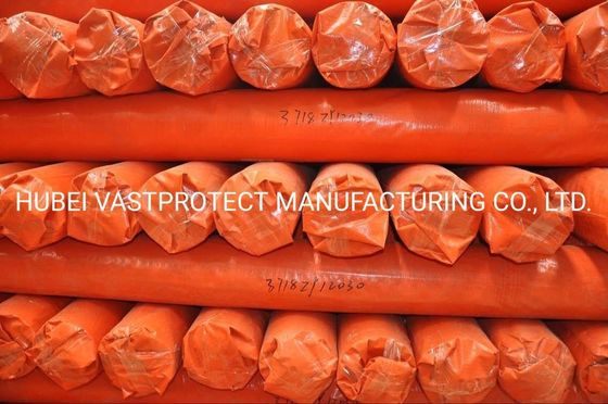 Rollo de lonas PE naranja de 3,65 m de ancho doble impermeabilización personalizada para su proyecto