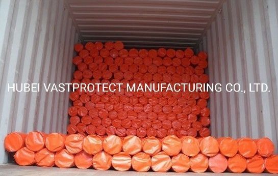 Rollo de lonas PE naranja de 3,65 m de ancho doble impermeabilización personalizada para su proyecto
