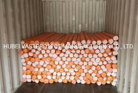 3.65m de ancho doble cara de papel de lona PE naranja con doble cara de revestimiento de núcleo de papel