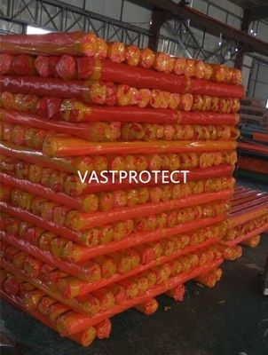 Rollo de lonas de PE de color naranja de doble cara con núcleo de papel y personalización fácil