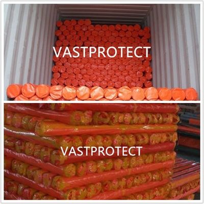 VASTPROTECT Estilo revestido de PVC doble color naranja, resistente a la ruptura, polirollo 12 Prime * 100 Prime